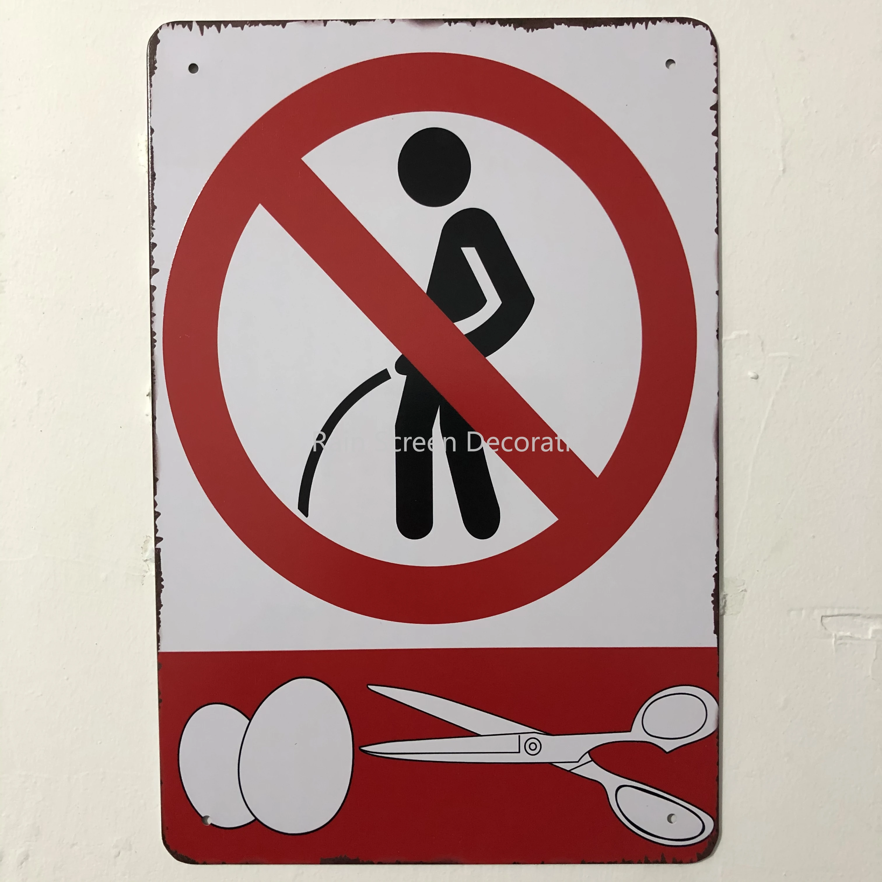 

No Spitting Urine Toilet Rule Metal Tin Sign Vintage Bar Wall Painting Plaque Man cave Art Poster Home Decor 20x30cm 1