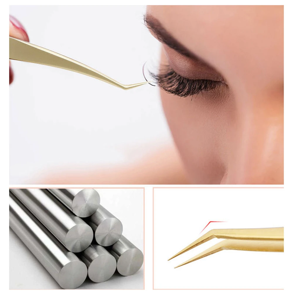 High-precision Color Grafting Lashes & Blooming Eyelash extention Stainless Steel Professional tweezer for Eyelash beautician