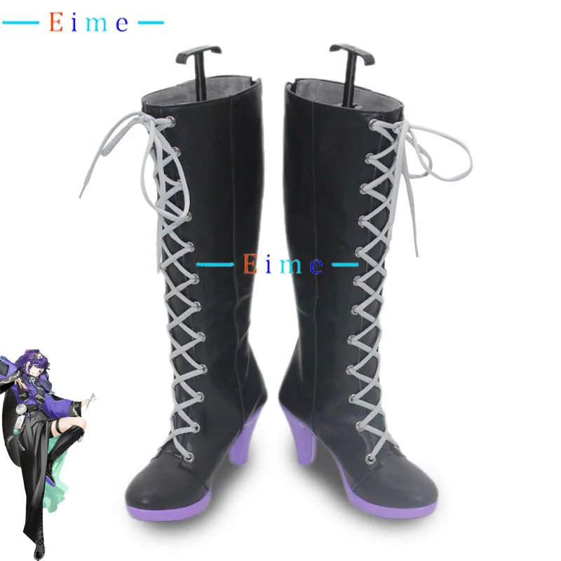 

PJSK Asahina Mafuyu Cosplay Shoes Anime Accessories Cosplay Prop Halloween Carnival Boots PU Shoes Custom Made