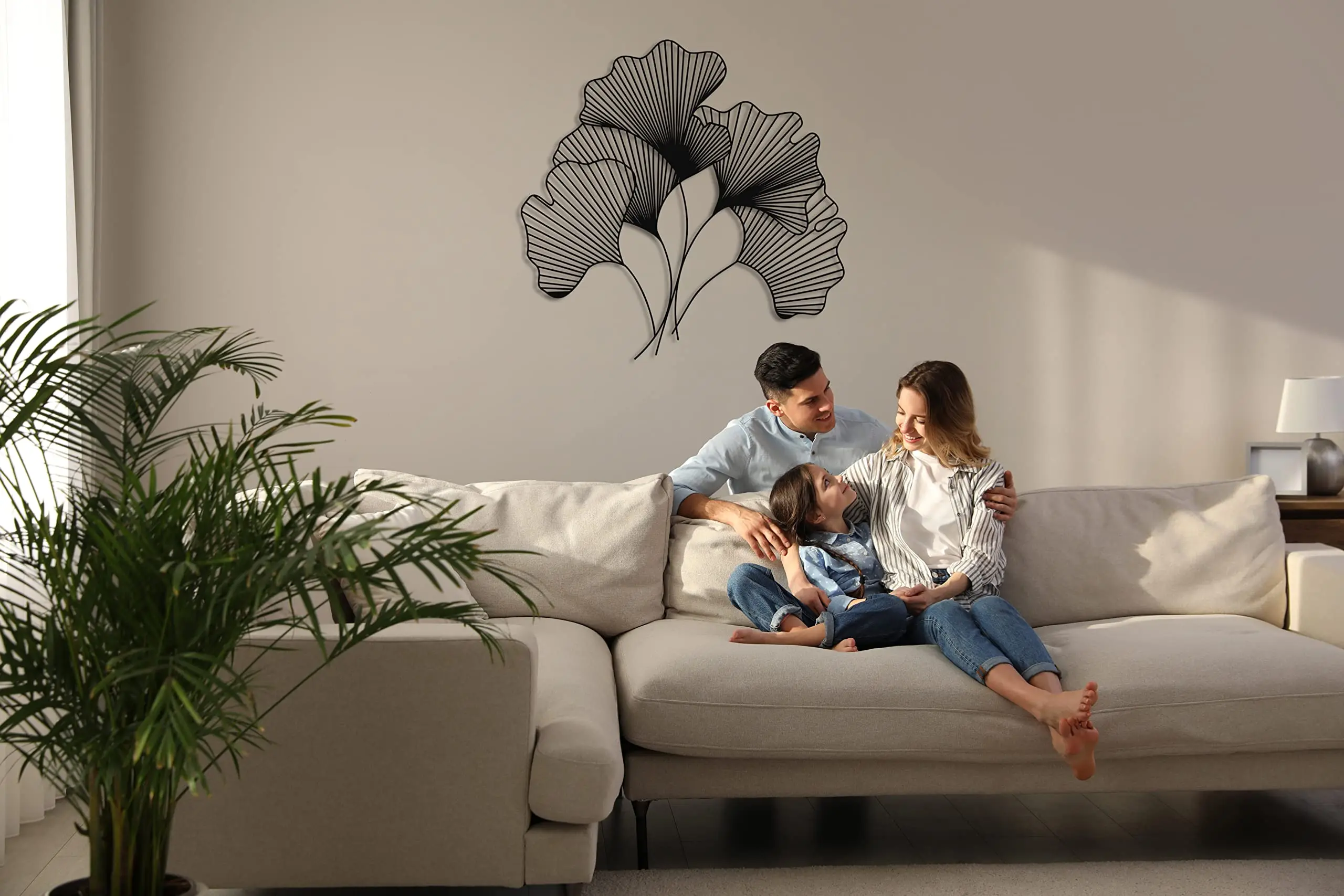 

Hello Young Ginkgo Leaf Home Decoration Metal Flower Wall Art Flower and Leaf Wall Hanging Cafe Interior Design Artwork Wall St