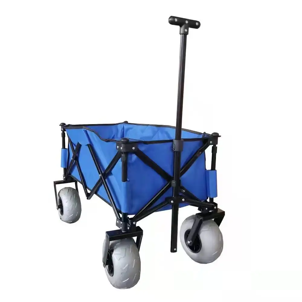 

Wholesale Outdoor Picnic Beach Trolley Garden Folding Collapsible Platform Four-Wheel Camping Cart 600D Oxford Cloth Tools