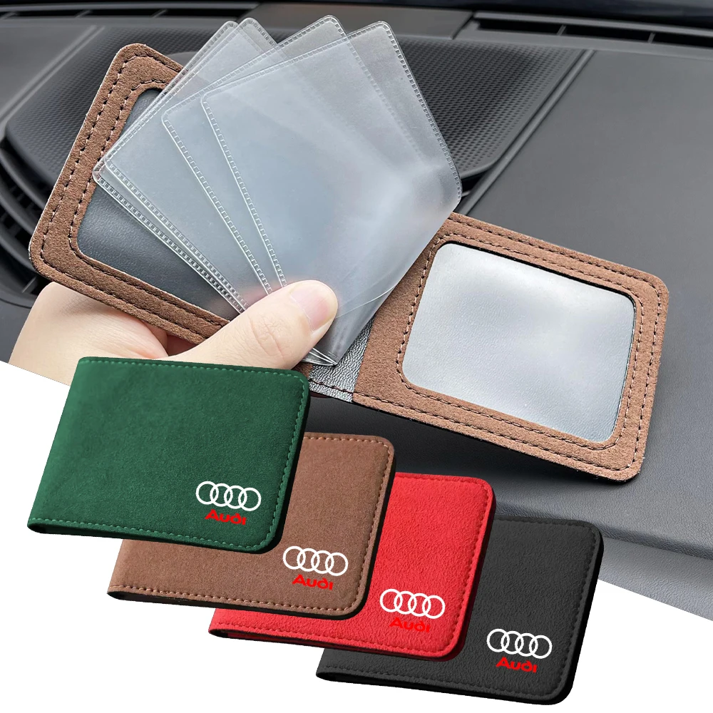 1 Stück Auto-Ausweishülle für Führerschein und Ausweis für Audi Sline C5 C7 A1 Q2 Q3 A4 B7 B8 B9 A3 8P 8V 8L A5 A6 C6