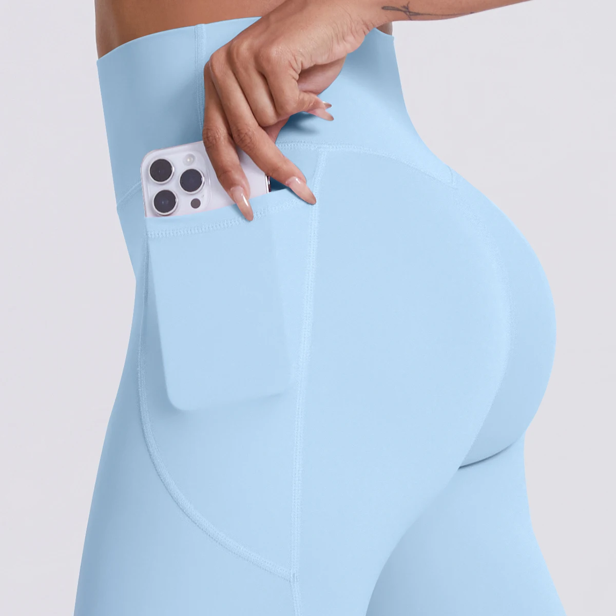 2-teiliges einfarbiges Sport-Yoga-Set für Damen, sexy, schräger Schulter-BH, Fitness-Top, Laufen, Radfahren, Taschen, Hosen, Fitnessstudio, Yoga-Set – Detail 36