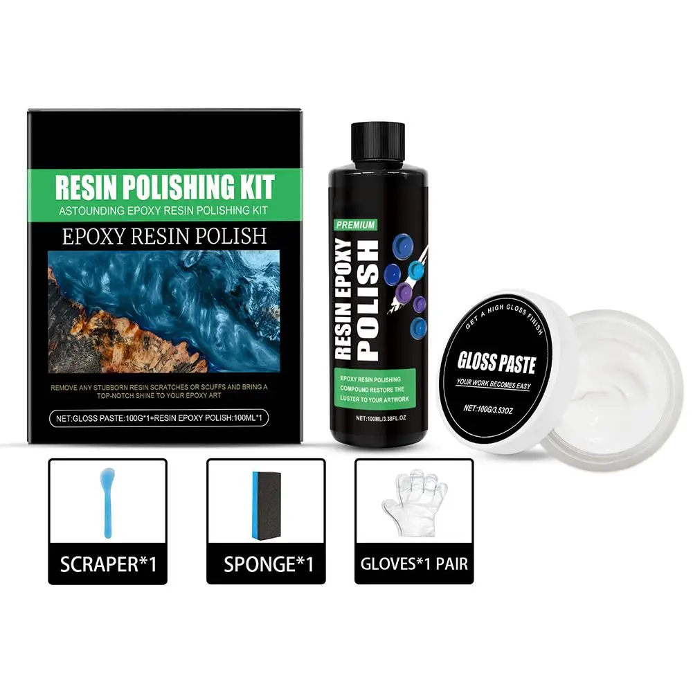 

Versatile Epoxy Resin Polishing Set Scratch Removal Compound Comprehensive Resin Set for DIY Enthusiasts Professional