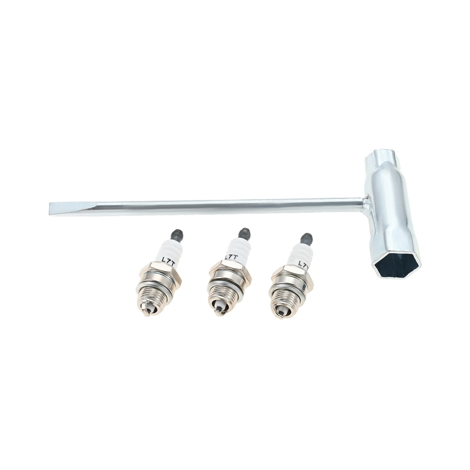 3Pcs Spark Plugs with Chainsaw Combination Screwdriver Scrench Wrench Tool BPM7A RCJ6Y Sparkplugs for Husqvarna Stihl MS290 021