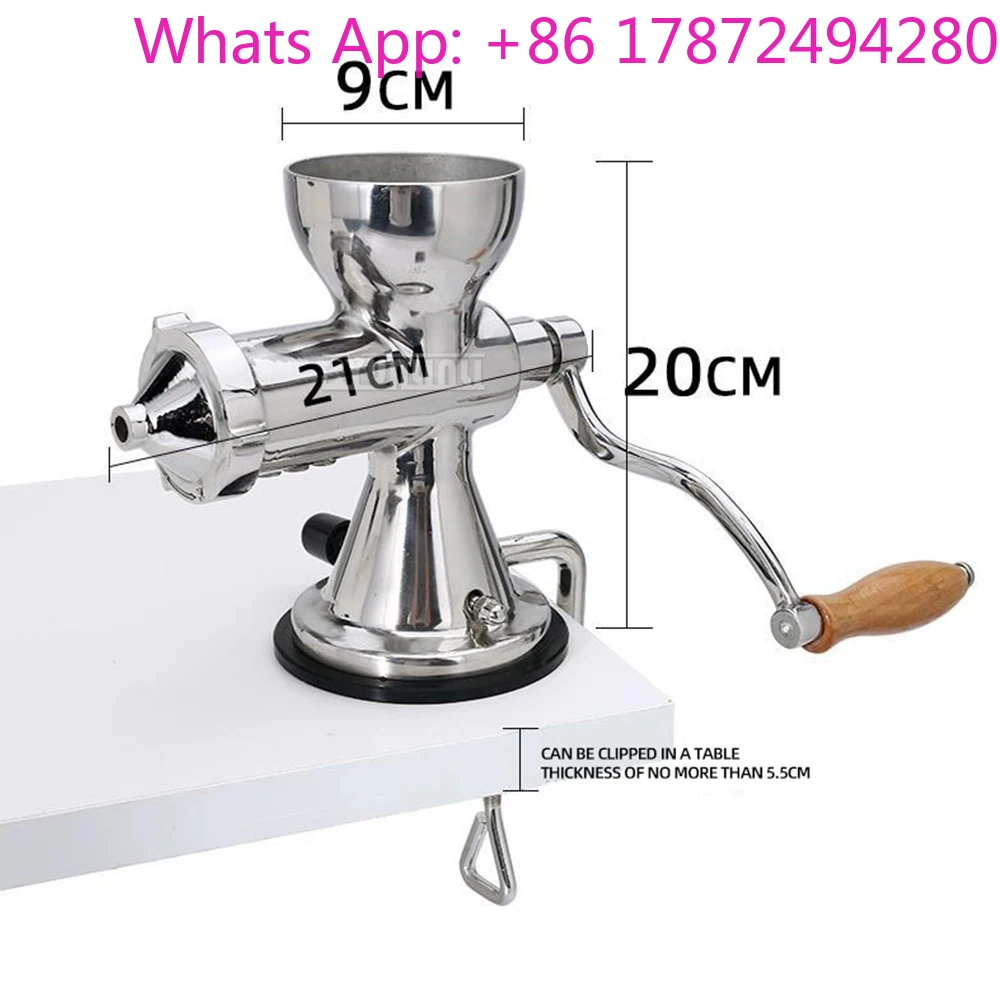 Manual Fruit Press Extractor Fresh Juicer Stainless Steel Wheatgrass Squeezer