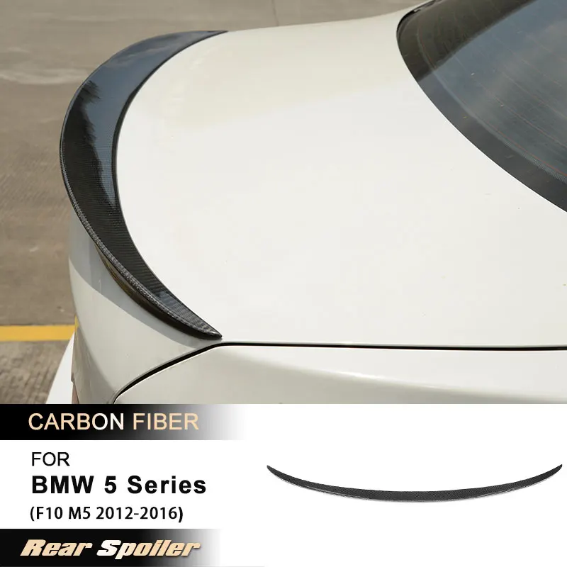 

Car Rear Trunk Spoiler Wings for BMW 5 Series F10 M5 2012-2016 520i 530i 550i Non Convertible Rear Spoiler Wing Lip Carbon Fiber