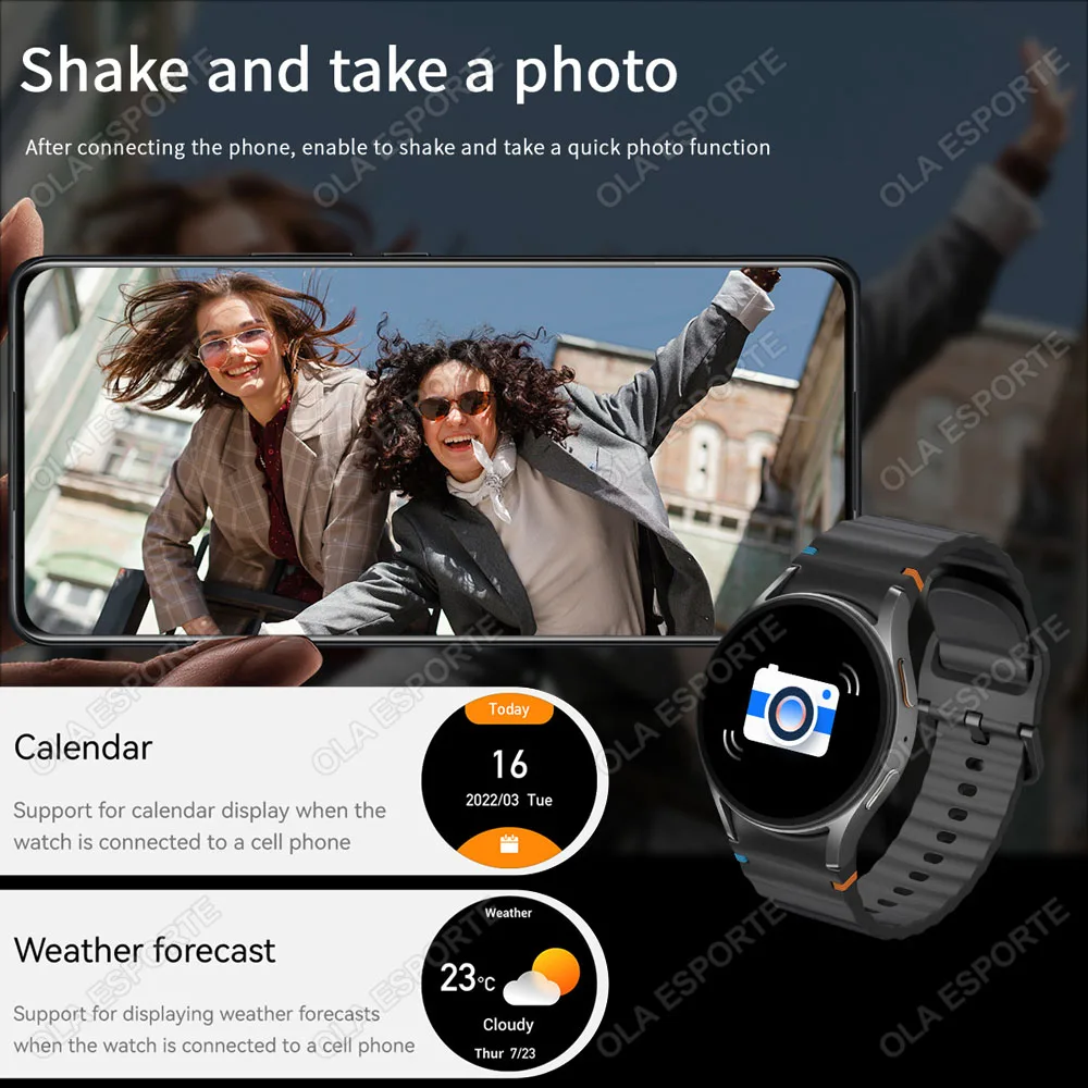 2025 New for Samsung Original Premium GPS smartwatch amoled Display bluetooth Call 3ATM Waterproof sports Smart watch Women men