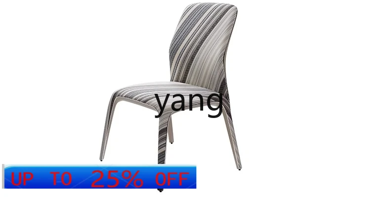 

LMM Italian Light Luxury Dining Chair Modern Restaurant Household Commercial Soft Bag Backrest Chair