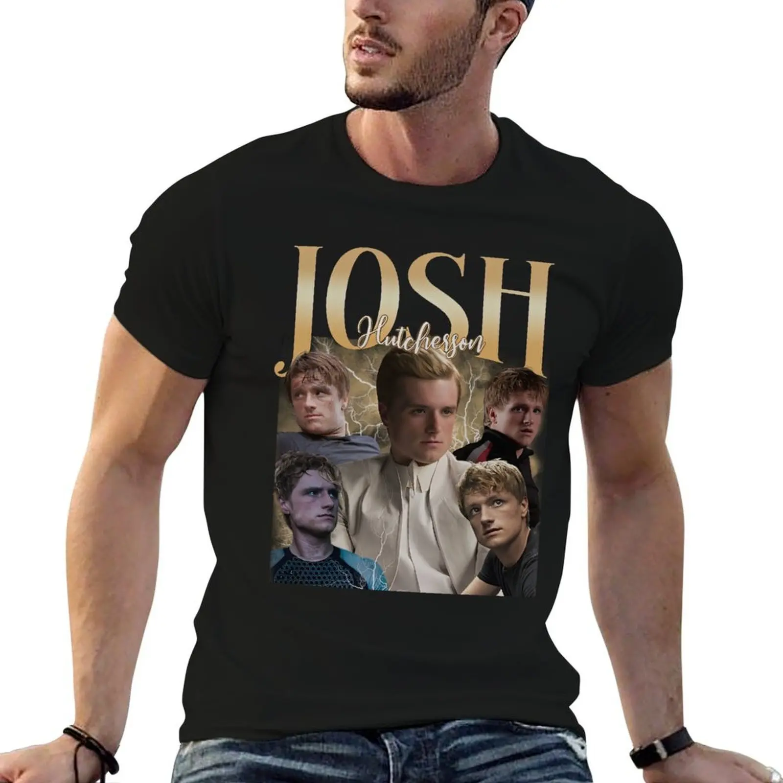 

Josh Hutcherson retro T-Shirt g man t shirts for men essential t shirt T-Shirt
