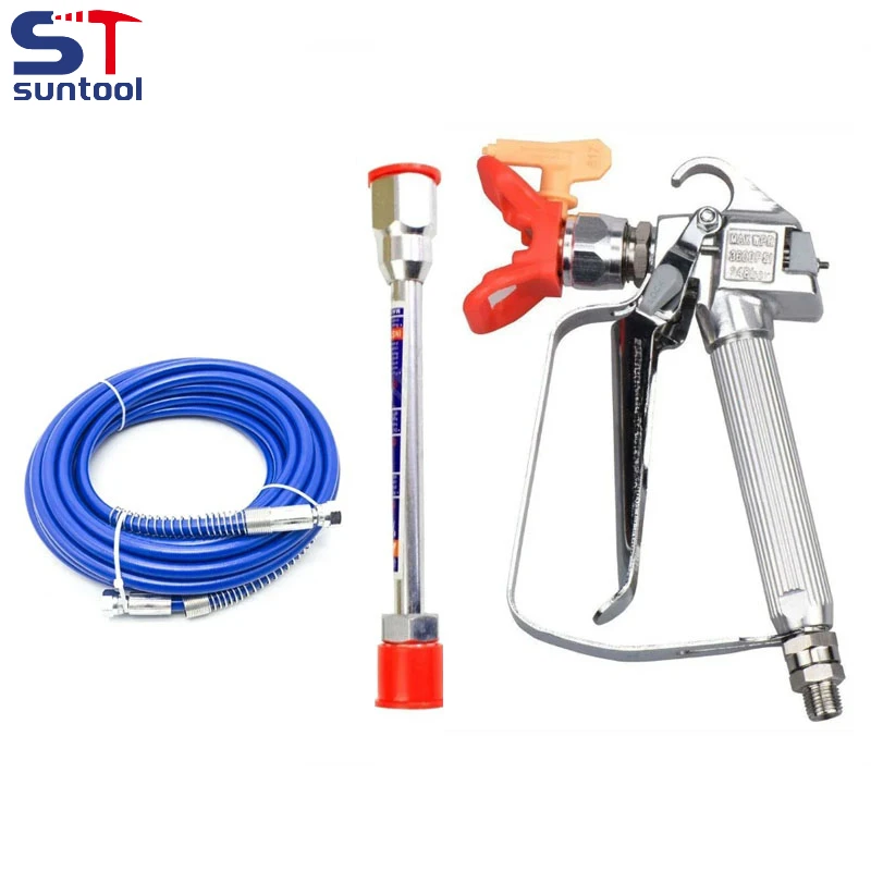 

Suntool 3600PSI High Pressure Airless Paint Spray Gun +517 Spray Tip + Nozzle Guard for Wagner Titan Pump Sprayer Spraying