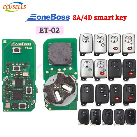 EoneBoss ET-02 Global Universal Car Remote Key Fob For Toyota Highlander Camry Corolla Levin Prado Land Cruiser 4D 8A Chip