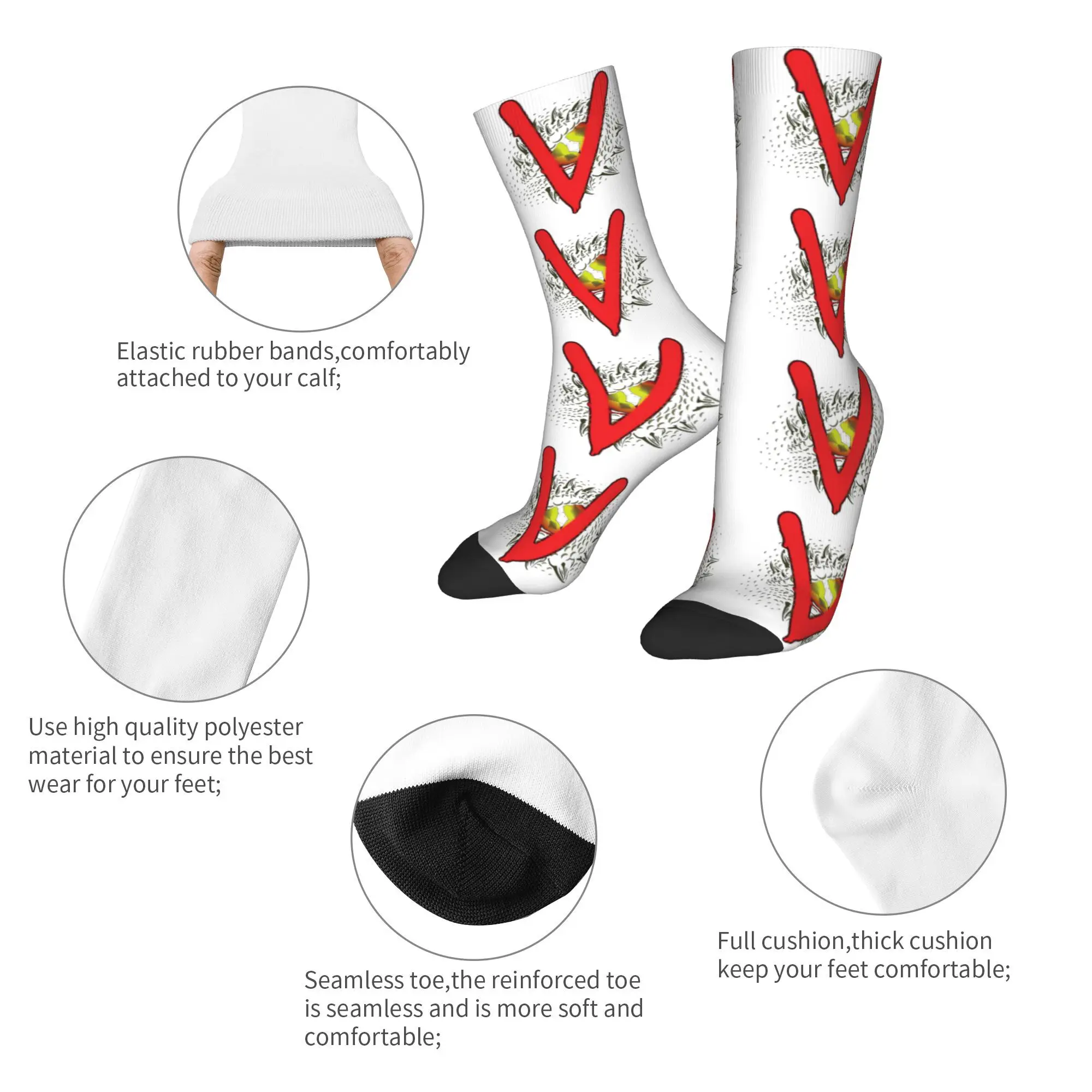 جميع المواسم الخامس الزوار شارة الجوارب Harajuku جوارب الرياضة الأوسط جوارب أنبوبية لينة للرجال النساء هدية عيد ميلاد