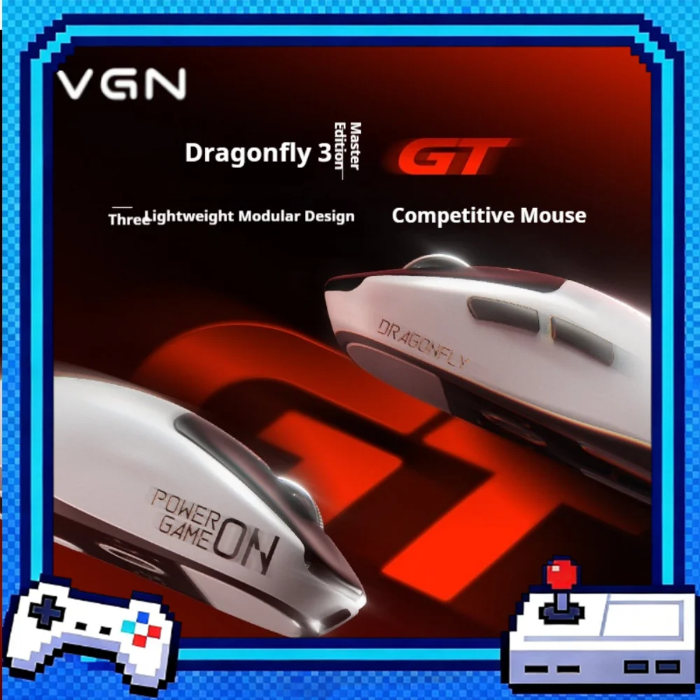VGN Dragonfly 3 Master GT Mouse PAW3955 Extreme Lightweight Tri-mode Dual 8K Polling Rate 500mAh Long Battery Life Gaming Mouse