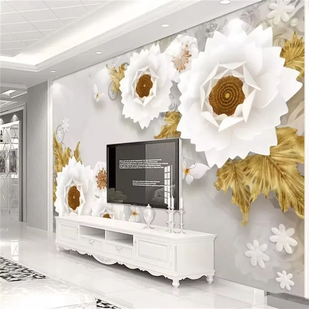 

3D пользовательские обои с бриллиантами для отеля, ванной комнаты, фотофоновые наклейки, украшение дома, фотографические графические наклейки на стену