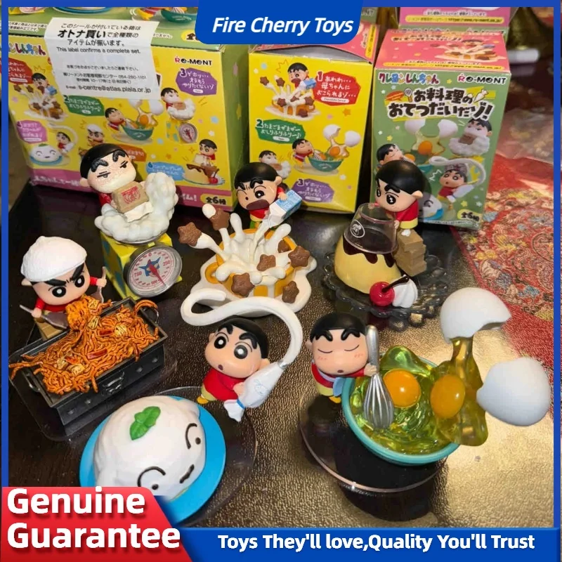

Original Crayon Shin-Chan Helps With Cooking, A Complete Set Of Miniature Scene Figures Trendy Toys, Desktop Blind Box Ornaments