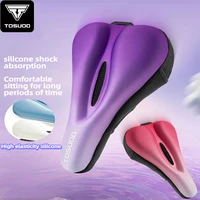 Asiento de bicicleta TOSUOD con absorción de impactos calmante, consola central transpirable, asiento de silicona de alta elasticidad y agradable para la piel