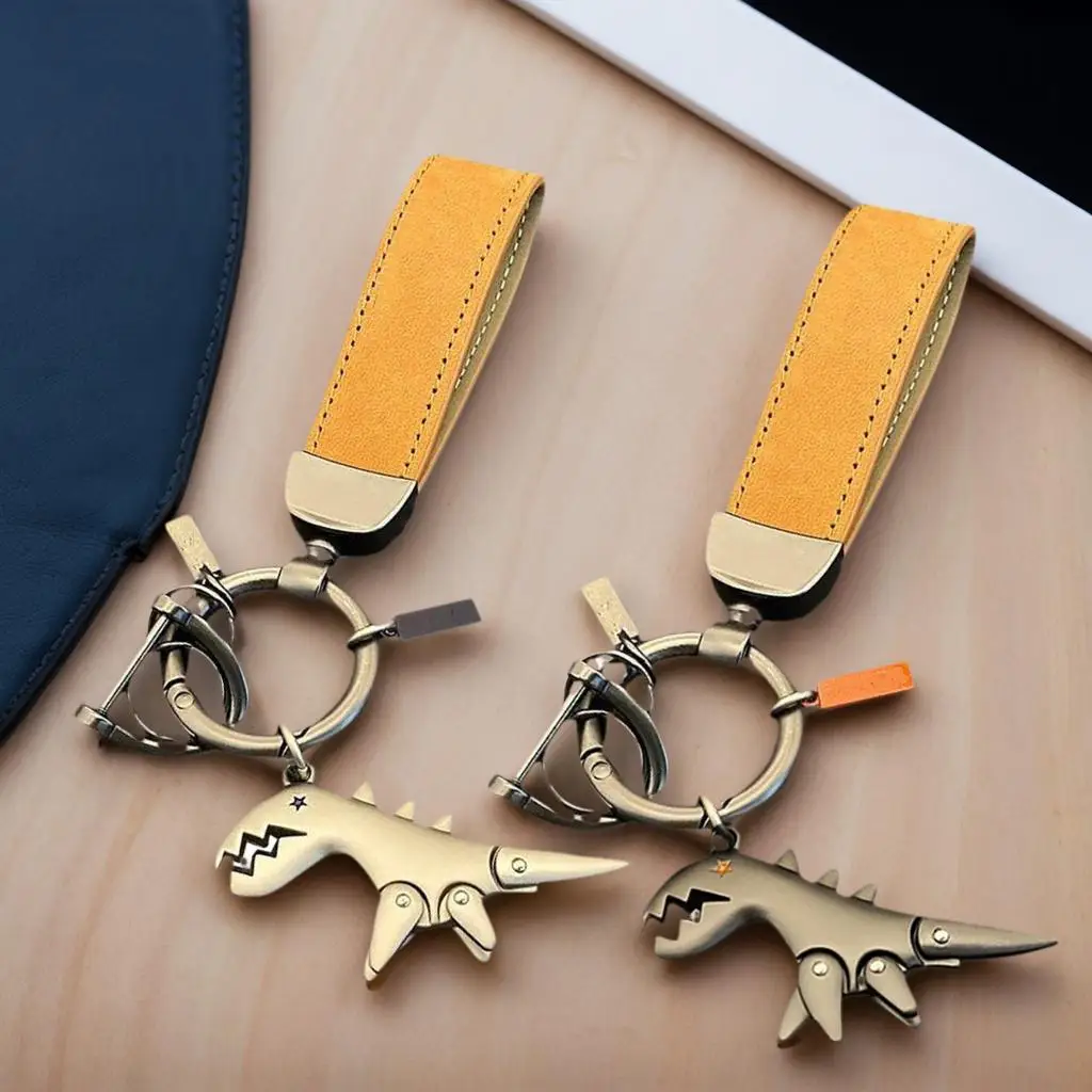 

Брелки с динозаврами для детей, крутой брелок с браслетом из цинкового сплава, кошелек с динозавром, брелок с зажимом для детей, взрослых, друзей, семьи