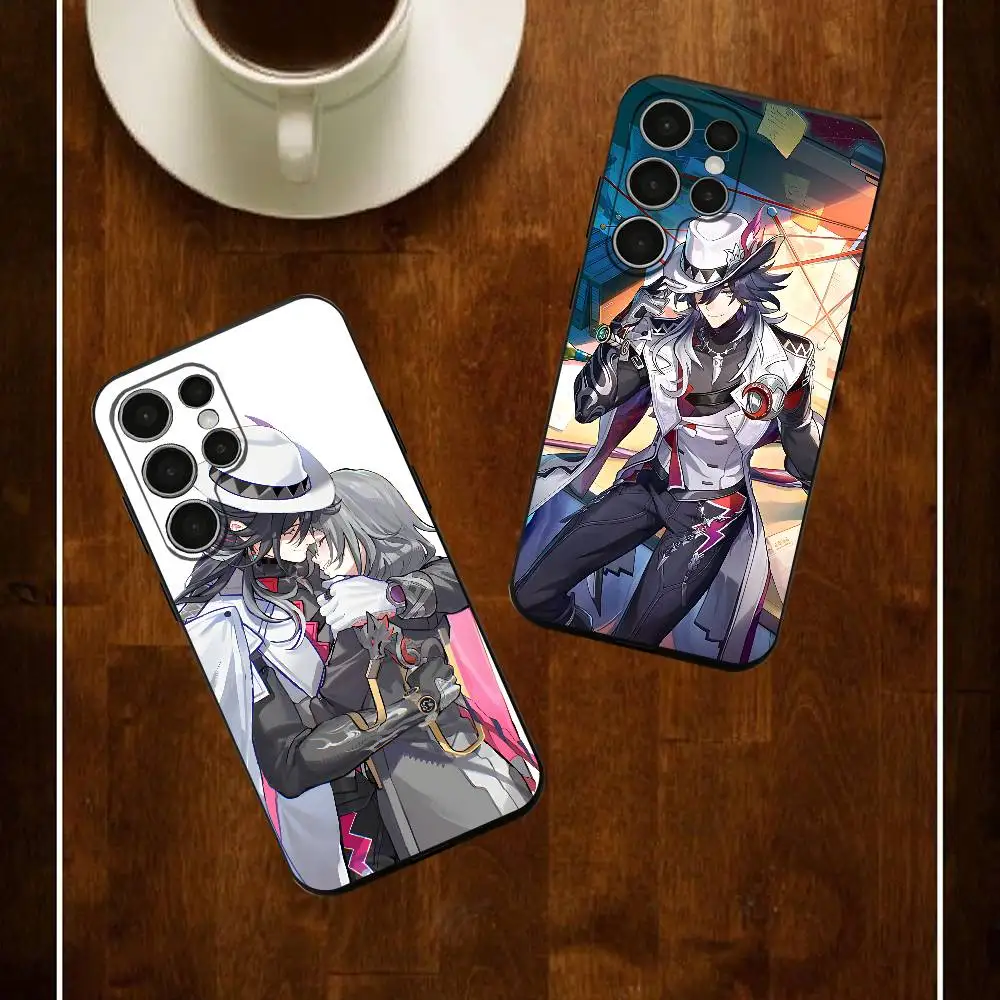 

Cartoon Game Figure HSR Ashveil Silicone Case For Samsung S25 24 23 22 21 20 Plus Ultra 5G Lite Shockproof Cover