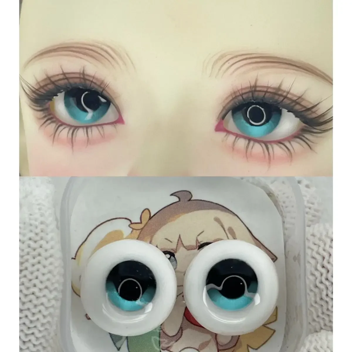 12/14/16/18mm Occhi della bambola per 1/3 1/4 1/6 Bjd Doll Fai da te Ragazza Giocattoli Hemisfero Gesso Bulbo oculare Accessori per bambole fatte a mano, Nessuna bambola