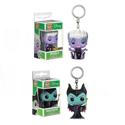 Funko Pop portachiavi Ursula Disney cattivi Maleficent Pop Pocket portachiavi Disney Vinyl Action Figure giocattoli bambole regalo per bambini