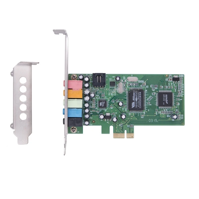 Advanced 5.1 PCIE Channel Sound Card for PC Gaming & Multi media Entertainment Support Karaoke Key Sound Effects