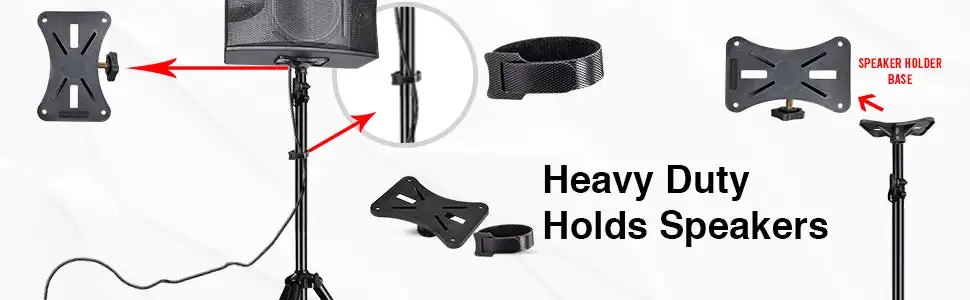 5Core Speaker Stand Tripod 2Pcs Tall Adjustable 72 Inch DJ Studio Monitor Stands Pole Mount