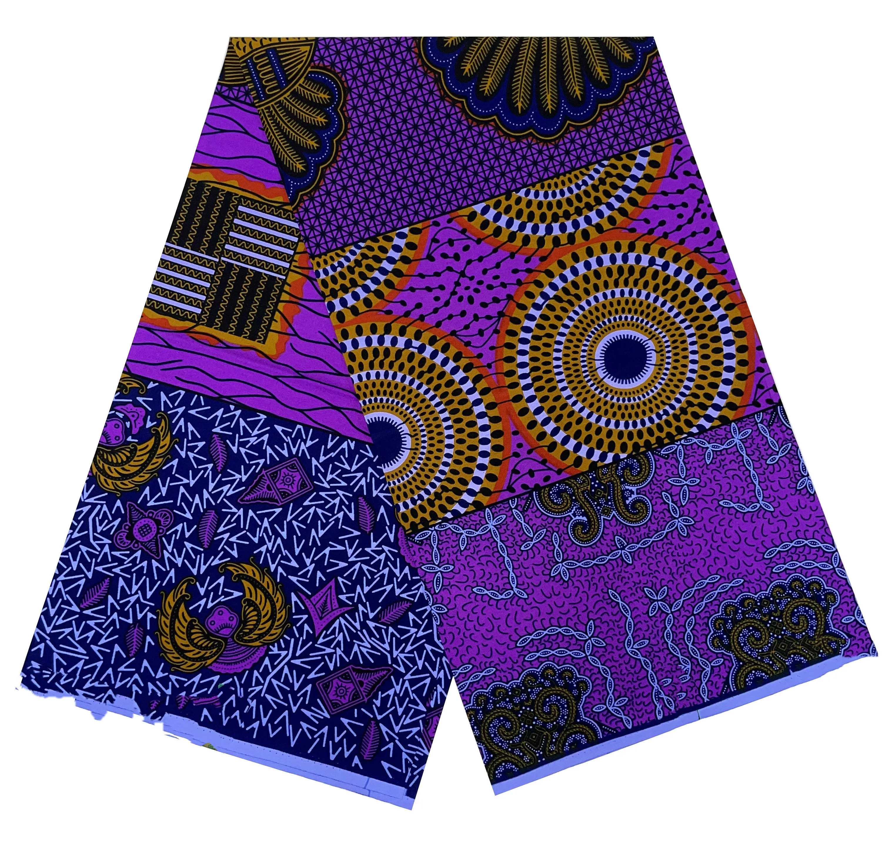 2024 African 100% Cotton Real Wax Fabric Ankara Fabric 6yard African Print Fabric Wedding Dress Tissue African Fabric Wholesale
