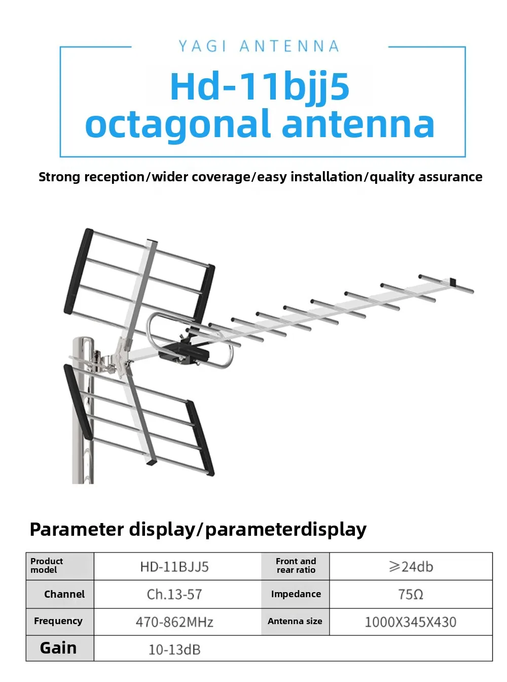 هوائي تلفزيون رقمي عالي الوضوح من Yagi خارجي عالي الدقة مع هوائي تلفزيون بعملي أو سقف يصل إلى 200 ميل، قنوات تلفزيون 4K مجانية 4K