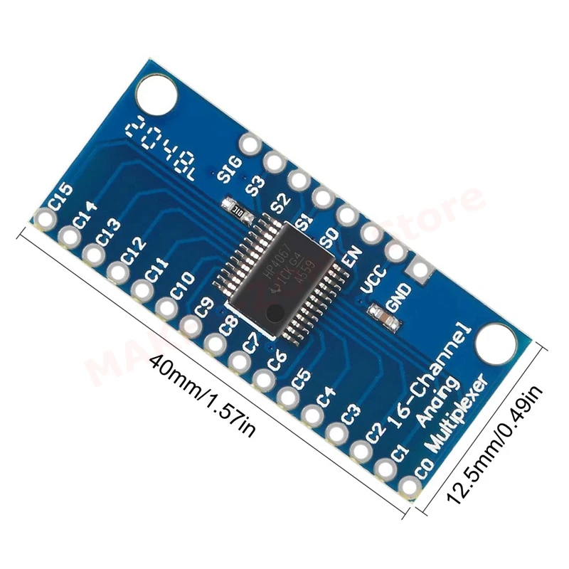 10pcs CD74HC4067 16-Channel Analog Digital Multiplexer Breakout Board Module for Arduino 2V-6V Microcontroller 16 Device RX Line