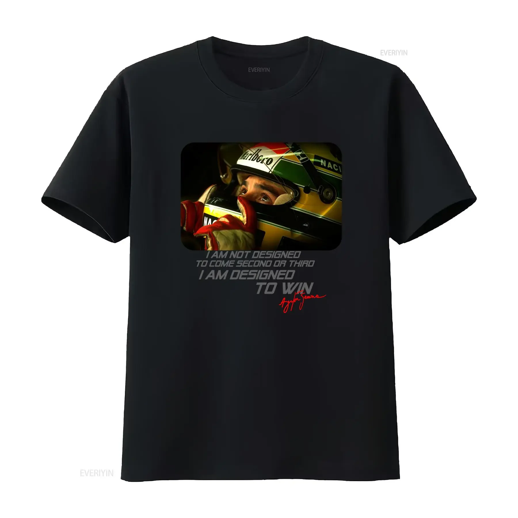 Nuova T shirt Popolare Ayrton Se N Nawin Taglie Forti Girocollo Stile Casual Tessuto Leggermente Elasticizzato Perfetta per