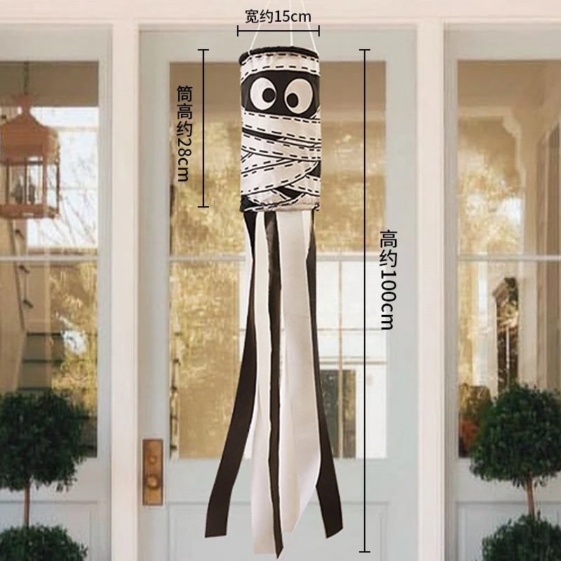 

Halloween Ghost Pumpkin Skeleton Grimace Windsock Flag 1m Outdoor Hanging Decor For Yard Patio Garden Pathway Party Decoration