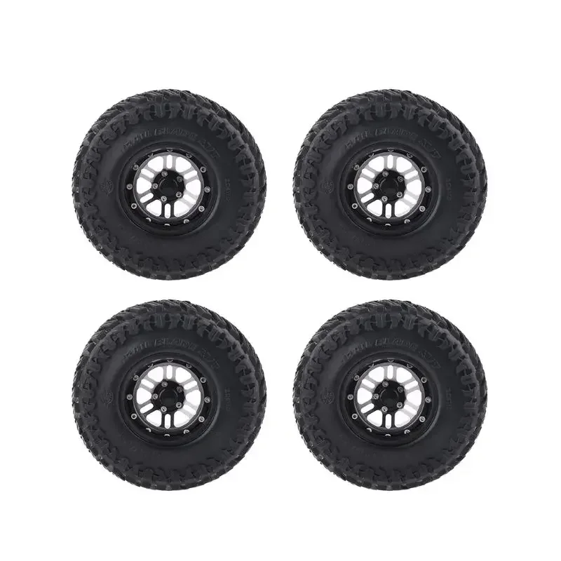 

4PCS 108MM/120mm 1.9" Rubber Tires & Metal Beadlock Wheel Rims for 1:10 RC Rock Crawler car Axial SCX10 90046 TRX-4 S289