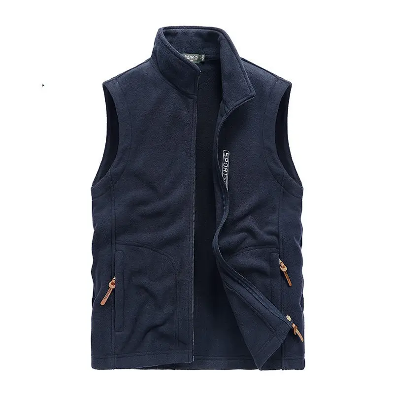 2024 Autumn Winter New Soft Shell Vest Jacket Men Fashion Multiple Pockets Sleeveless Coat Men Casual Waistcoat Men Plus Size