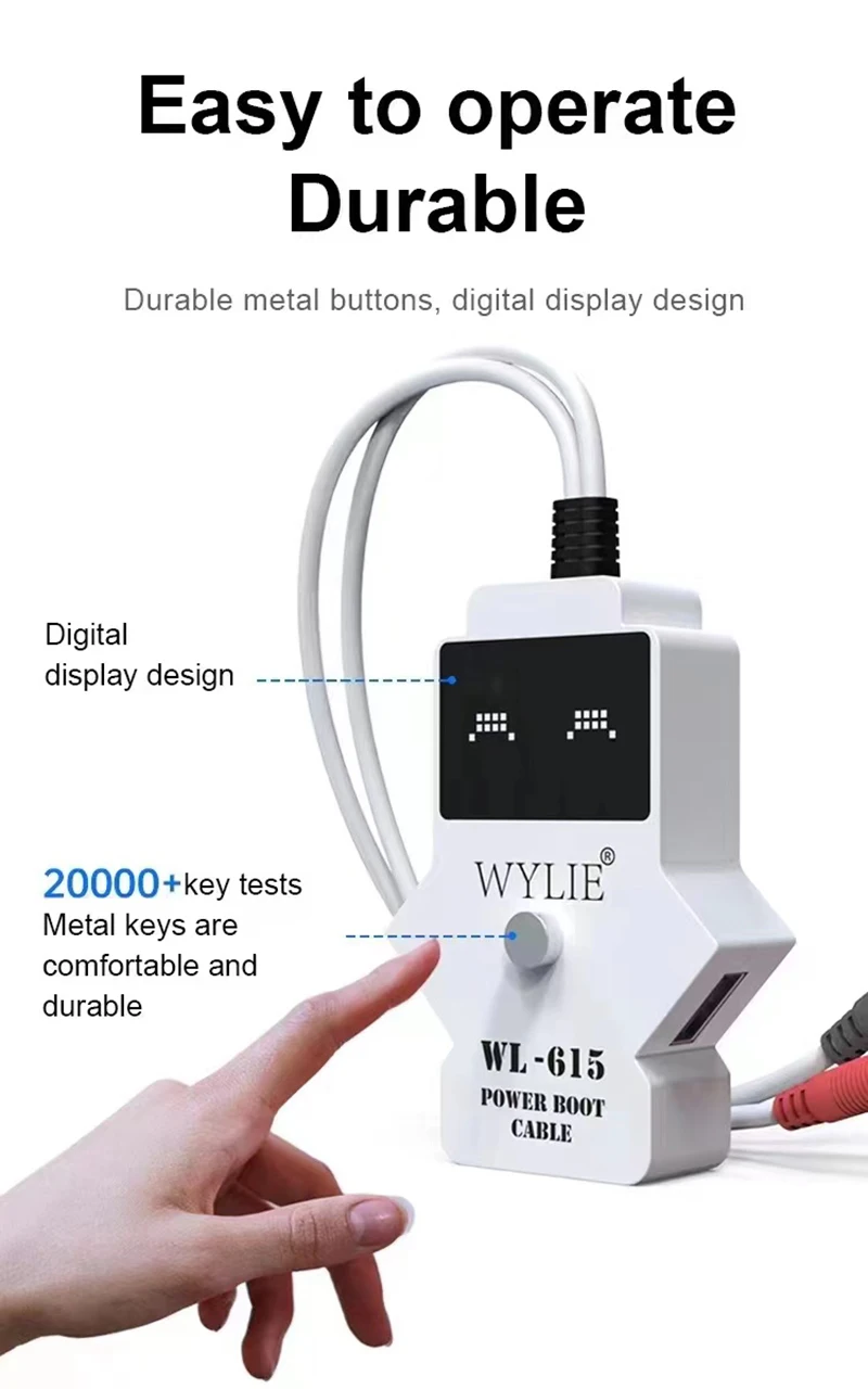 WYLIE WL-615 Mobile Phone Power Supply Cable Activation Boot Line For iPhone 6-13 Pro Max Motherboard Startup Current Cable