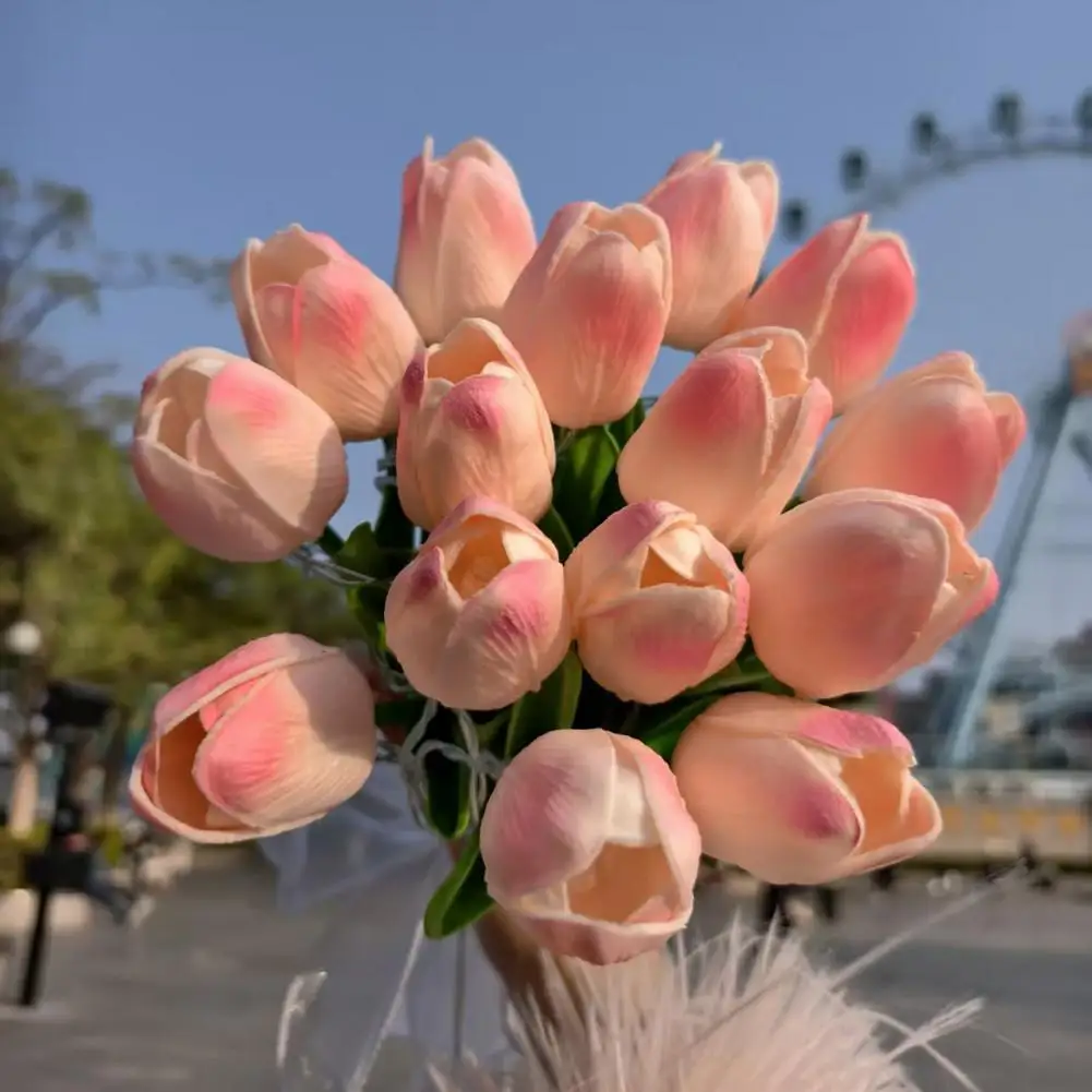 

10Pcs Tulip Shaped Night Lamp USB Powered Warm Glow for Bedroom Living Room Wedding Decor Creative Ambient Night Light Best gift