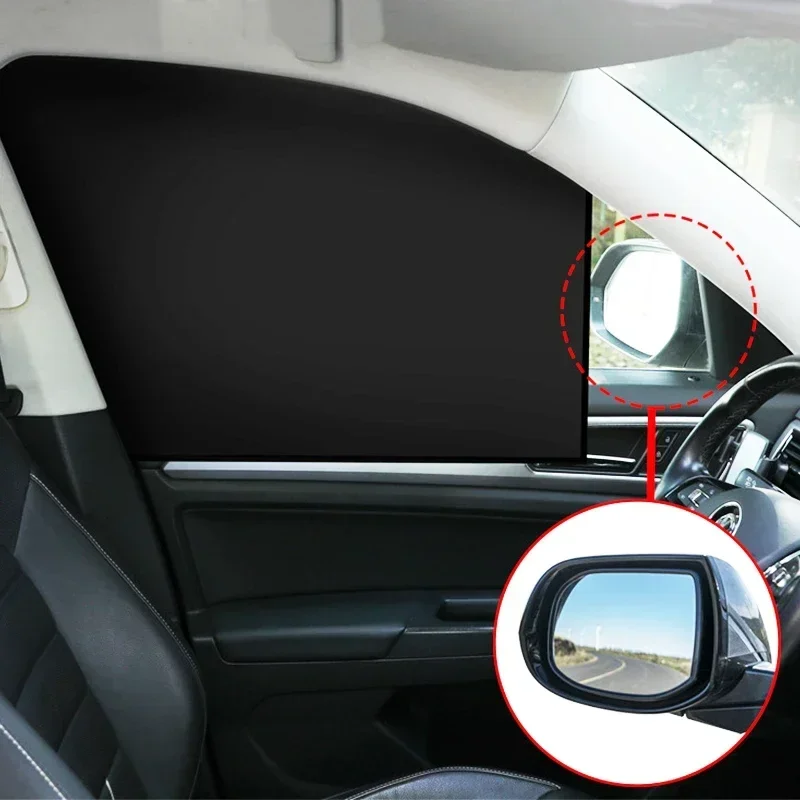 Car Strong Magnet Adsorption Window Cover Sunshade Blackout Heat Insulation Car Window Curtain Side Window Auto Film Accessories