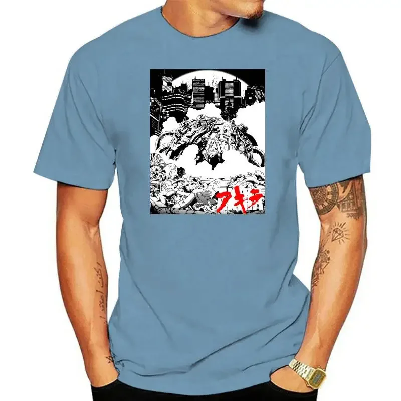 Unique Chaos Akira T-Shirt Men Premium Cotton T Shirts Manga Kaneda Japanese Anime Neo Tokyo Fitness Tees Harajuku