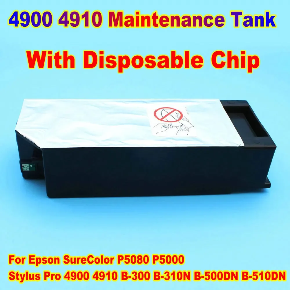 T6190 Waste Ink Box T619000 Printer Maintenance Box With Chips For Epson 4900 4910 B-300 B-310N B-500DN B-510DN P5080 P5000 Part