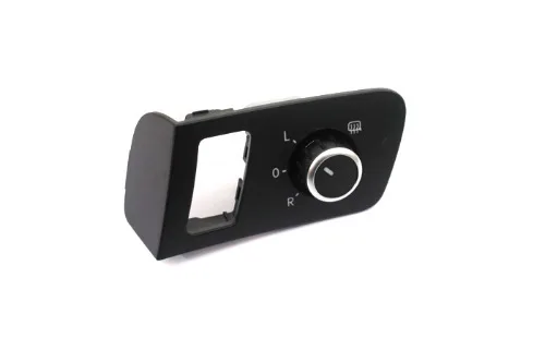 

Chrome Rear View Side Mirror Switch Knob & Cover Plate For VW Volkswagen Touran MK2