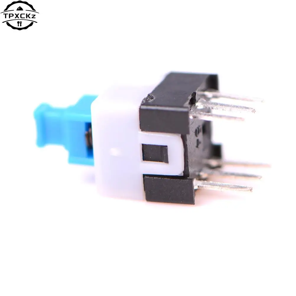 10pcs 6Pin Push Tactile Power Micro Switch Self lock On/Off button Latching switch 7*7MM