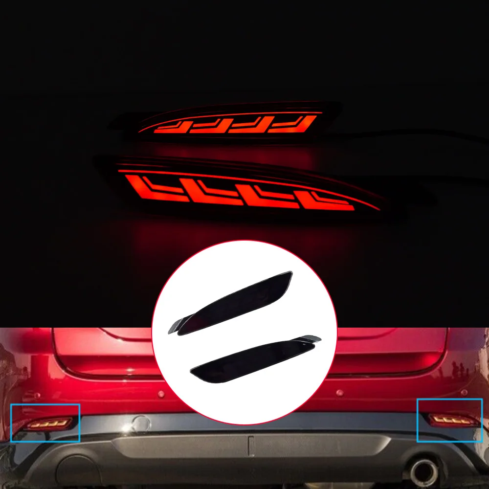 

For Mazda CX-5 2022-2023 Mazda 6 2018 2019 2020 2021 Pair 3-in-1 Rear Bumper Reflector Brake Light Lamp Assembly Left Right
