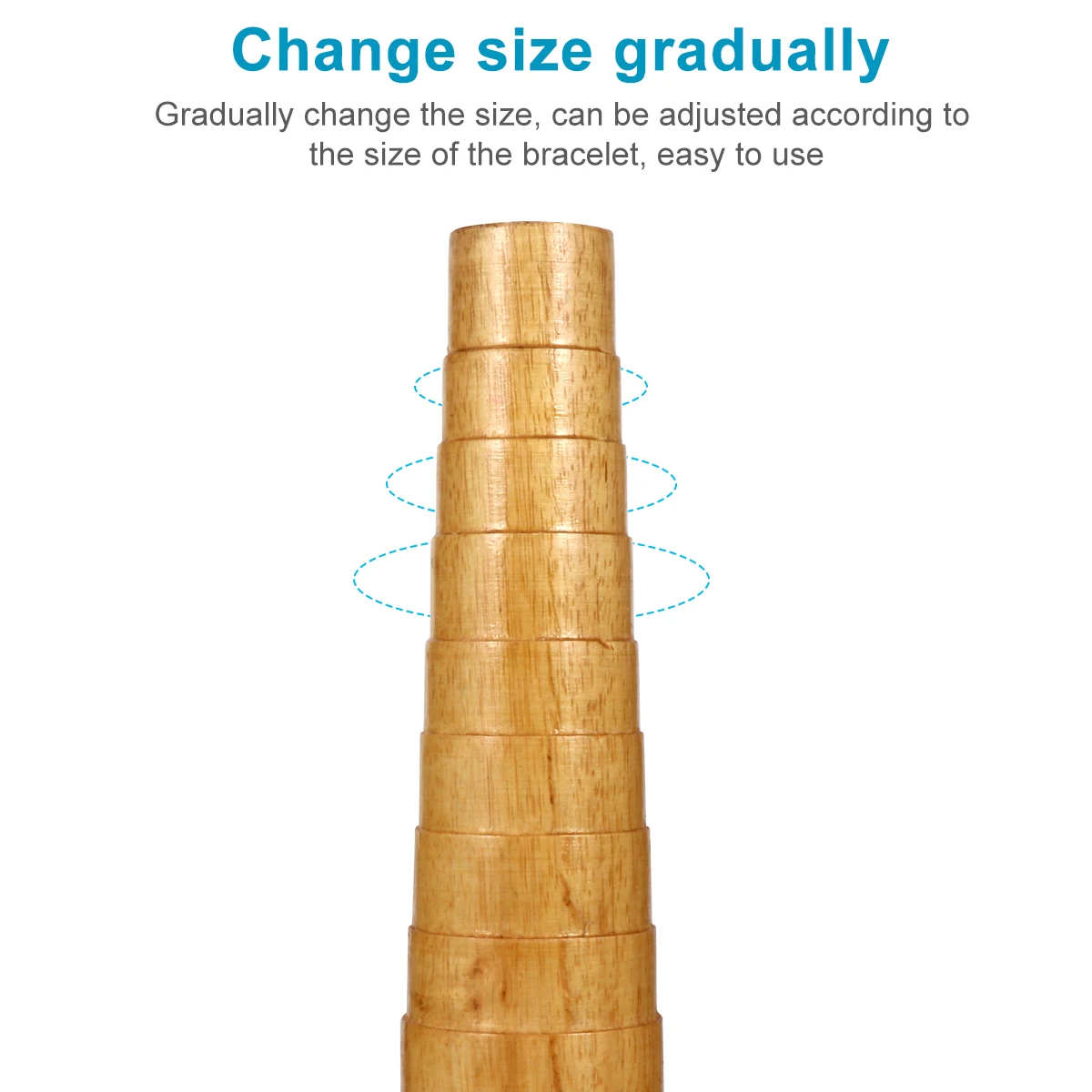 

Bracelet Making Repair Tool Wood M Round Oval Rod Durable Smooth Surface Adjustable Professional Bangles Jewelry