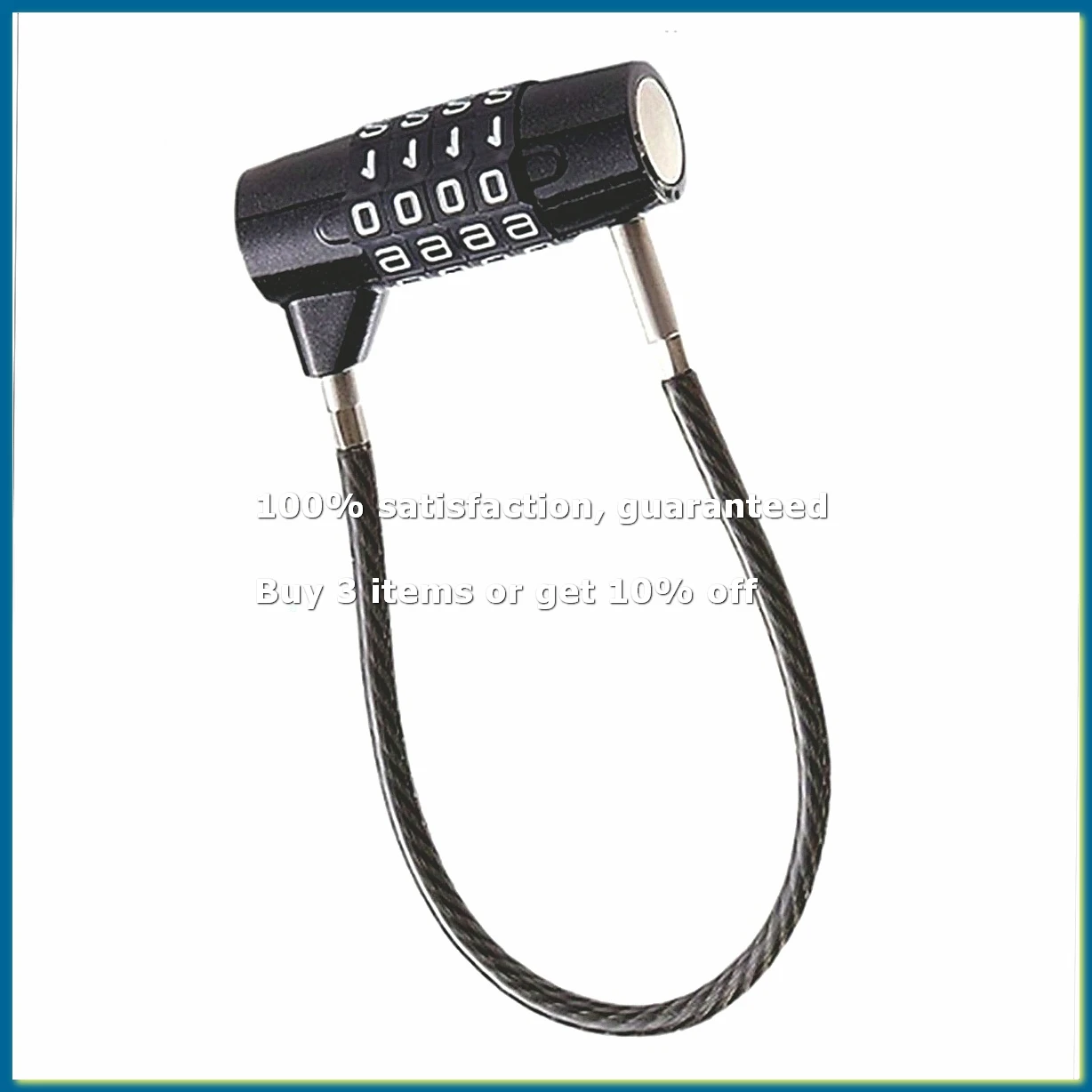 Luggage Locks, 4-Digit Security Suitcase Locks, Combination Padlock for Suitcases Flexible Cable Travel Lock, Bike Lock-A27I