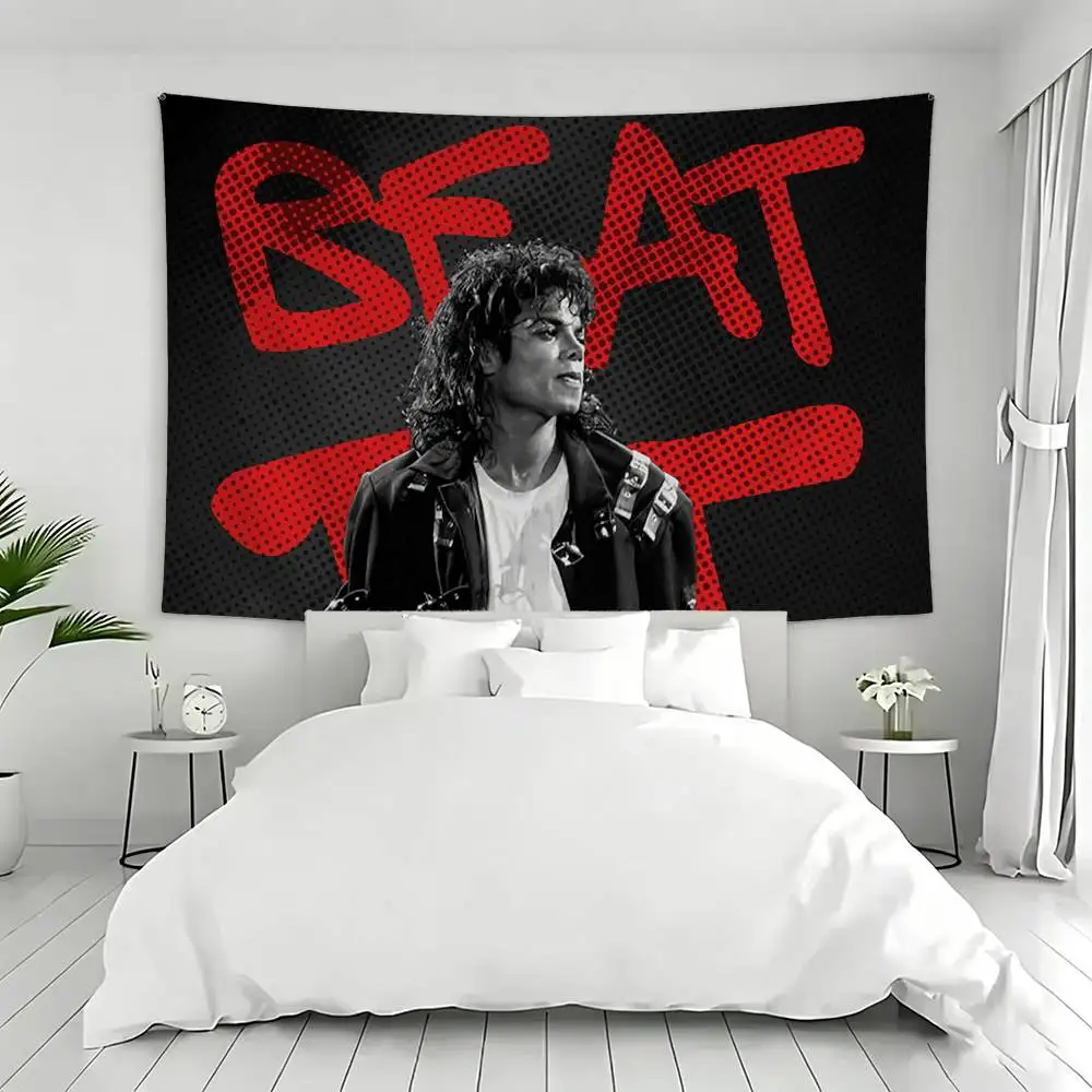 M-Michael Jackson Tinplate Flag Digital Printing Banner for Garage Wall Out Door Decoration
