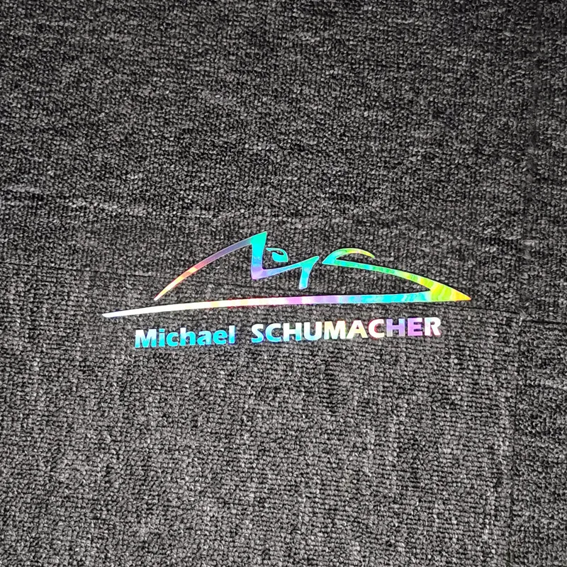 Pegatinas de coche F1 Racing Michael Schumacher, decoración reflectante para faros delanteros, parachoques, ventana, parabrisas, motocicleta D30