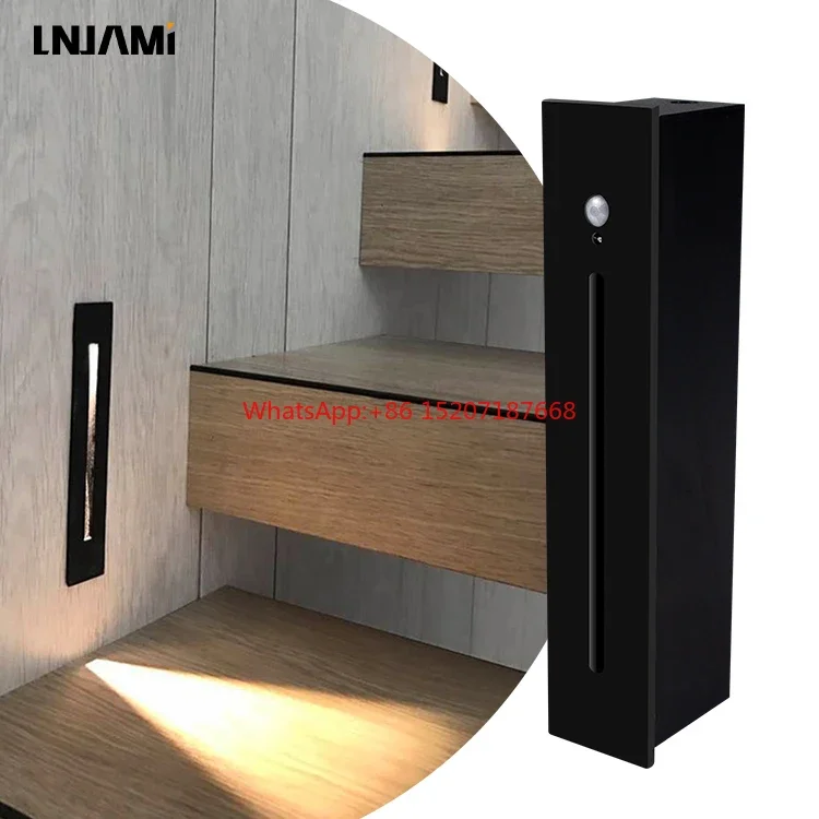 

Cinema-Inspired Automated Motion-Triggered Black LED Stairway Lighting for Indoor Decorative Step Profiles