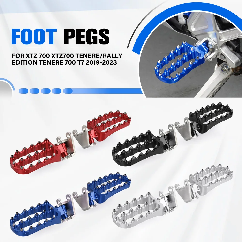 

For Yamaha XTZ 700 XTZ700 Tenere/Rally Edition Tenere 700 T7 2019-2023 Wide Footpeg Enlarged FootRest Wide Fat Foot Pegs Pedals