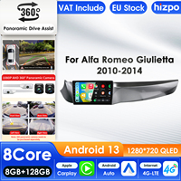 Hizpo 2 Din Android 13 Car Multimedia Player for Alfa Romeo Giulietta 2010-2014 Furgonato Carplay 4G Wifi Autoradio 360 Camera