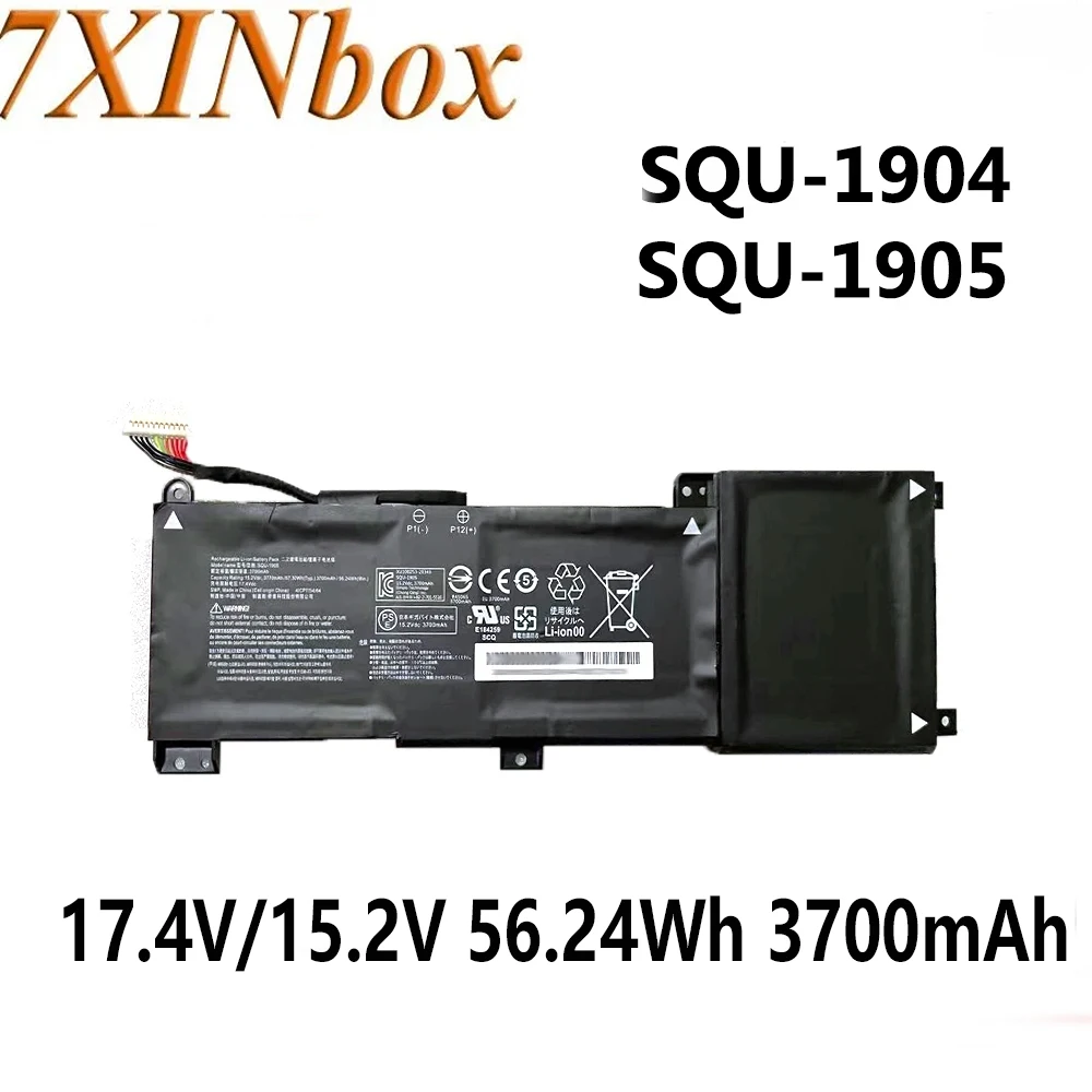 

7XINbox SQU-1904 SQU-1905 56.24Wh 3700mAh Laptop Battery For GIGABYTE AORUS 15-XA 15-WA 15-SA 15-X9 Thunderobot 911 Pro